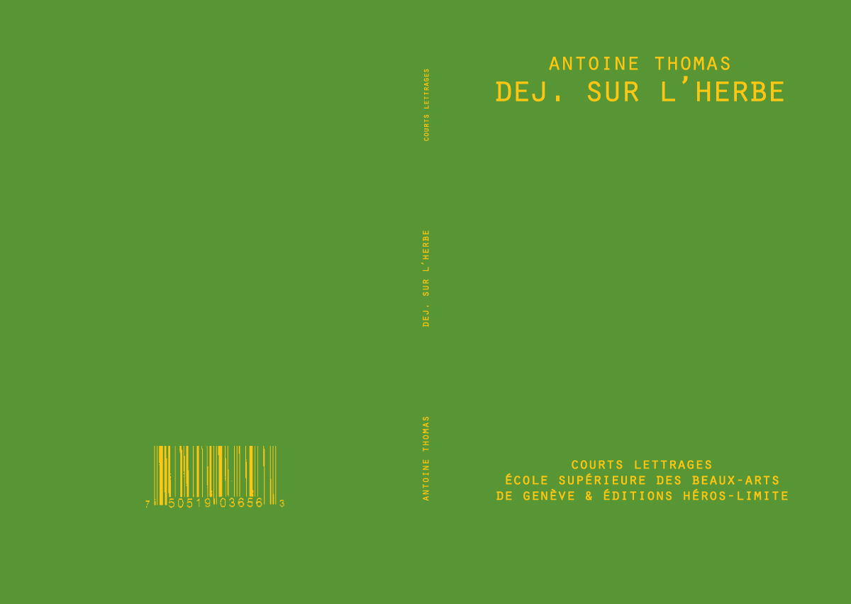 Editions Courts Lettrages – Couverture verte